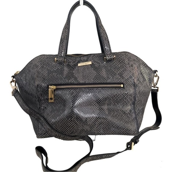 KATE SPADE New York Parliament Snake Print Top Handle with Crossbody Strap - Picture 1 of 11